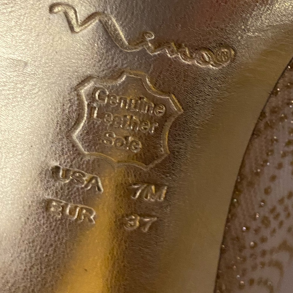 NINA GOLD GLITTER HEELS - Picture 9 of 9